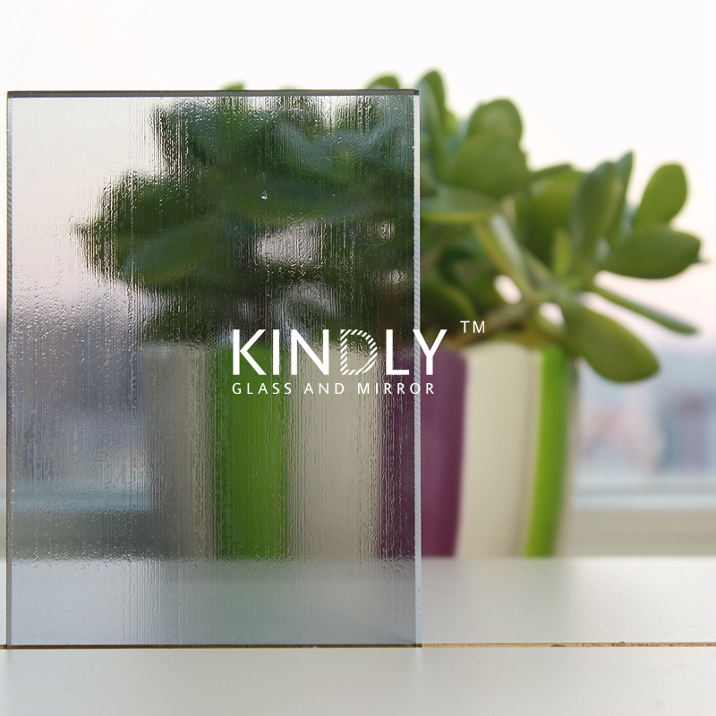 Waterfall acid etched glass without fingerprint